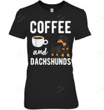 Coffee And Dachshunds Women Tank Top V-Neck T-Shirt