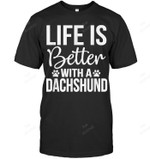 Life Better With A Dachshund Men Tank Top V-Neck T-Shirt