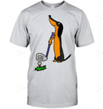 Funny Dachshund Dog Golf Men Tank Top V-Neck T-Shirt