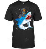 Dachshund Shark Kids Boys Space Galaxy Jawsome S Men Tank Top V-Neck T-Shirt