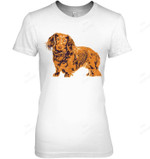 Dachshund Cute Puppy Dog Women Tank Top V-Neck T-Shirt