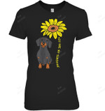 Sunflower Sunshine Dachshund Cute Weiner Dog Women Tank Top V-Neck T-Shirt