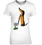Funny Dachshund Dog Golf Women Tank Top V-Neck T-Shirt