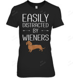 Easily Distracted By Weiners Women Tank Top V-Neck T-Shirt