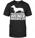 Professional Weiner Wrangler Weiner Dog Wrangler Dachsund For Wiener Dog Owners Men Tank Top V-Neck T-Shirt