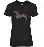 Dachshund Heart Silhouette Owner Dachshunds Dog Lover Women Tank Top V-Neck T-Shirt