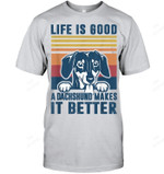 Life Is Good A Dachshund Makes It Better Men Tank Top V-Neck T-Shirt