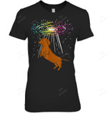 Space Dachshund Weiner Sausage Dog Galaxy Women Tank Top V-Neck T-Shirt