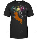 Space Dachshund Weiner Sausage Dog Galaxy Men Tank Top V-Neck T-Shirt