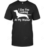 I See You Looking At My Weiner Dachshund Men Tank Top V-Neck T-Shirt