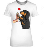 Dachshund Love Weiner Dog Mom Funny Girls Women Tank Top V-Neck T-Shirt
