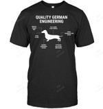 Quality German Engineering Funny Weiner Dog Joke Sarcastic German Dachshund Men Tank Top V-Neck T-Shirt
