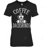 Coffee And Dachshunds 1 Women Tank Top V-Neck T-Shirt