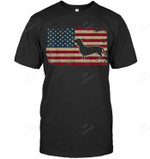Dachshund America Flag Patriotic Weiner Dog Men Tank Top V-Neck T-Shirt