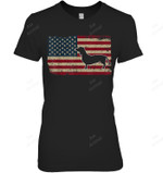 Dachshund America Flag Patriotic Weiner Dog Women Tank Top V-Neck T-Shirt