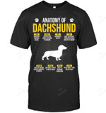 Anatomy Of Dachshund Dog Lover Men Tank Top V-Neck T-Shirt