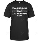 I Was Normal Two Dachshunds Ago Wiener Dog Badger Dog Men Tank Top V-Neck T-Shirt