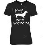 I Play With Wieners Women Tank Top V-Neck T-Shirt
