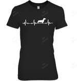 Dachshund Dog Heartbeat Dogs Lovers Women Tank Top V-Neck T-Shirt