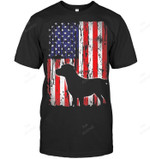 American Flag With Labrador Retriever Sweatshirt Hoodie Long Sleeve Men Women T-Shirt