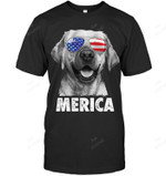 Labrador 4th Of July Merica Sunglasses Usa American Flag Sweatshirt Hoodie Long Sleeve Men Women T-Shirt
