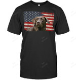 Patriotic Usa Flag Black Labrador For Lab Owners Sweatshirt Hoodie Long Sleeve Men Women T-Shirt