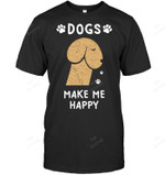 Dogs Make Me Happy Sweatshirt Hoodie Long Sleeve Men Women T-Shirt