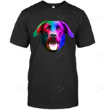Black Labrador Multicolor Portrait Sweatshirt Hoodie Long Sleeve Men Women T-Shirt