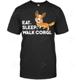 Welsh Corgi Corgi Lover Funny Corgi Eat Sleep Walk Corgi Sweatshirt Hoodie Long Sleeve Men Women T-Shirt