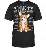Funny Anatomy Welsh Corgi Dog Lover Owner Sweatshirt Hoodie Long Sleeve Men Women T-Shirt