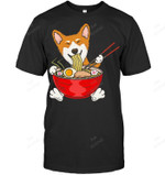 Corgi Ra Dog Food Soup Noodles Asian Pet Sweatshirt Hoodie Long Sleeve Men Women T-Shirt