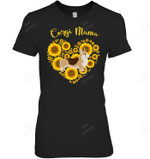 Corgi Mom With Sunflower Women Sweatshirt Hoodie Long Sleeve T-Shirt