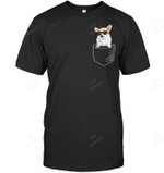 Cool Corgi In Pocket Funny For Corgi Dog Lovers Sweatshirt Hoodie Long Sleeve Men Women T-Shirt