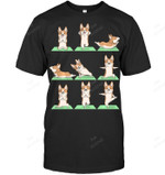 Pembroke Welsh Corgi Dog Yoga Pose Zen Cute Yogi Funny Puppy Sweatshirt Hoodie Long Sleeve Men Women T-Shirt