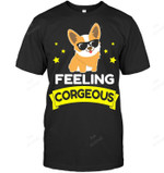 Feeling Corgeous Corgi Dog Lovers Sweatshirt Hoodie Long Sleeve Men Women T-Shirt