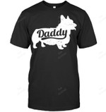 Corgi Daddy Dad Dog Lover Fathers Day Men Sweatshirt Hoodie Long Sleeve T-Shirt
