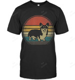 Corgi Dog Retro Vintage 60s 70s Funny Corgi Loves Sweatshirt Hoodie Long Sleeve Men Women T-Shirt