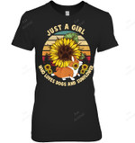 Just A Girl Who Love Corgis Sunflower Vintage Style Women Sweatshirt Hoodie Long Sleeve T-Shirt