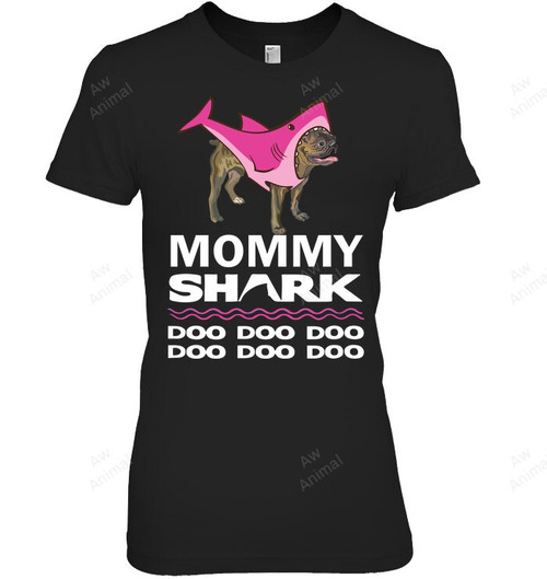 Mommy Shark Frenchie French Bulldog Women Sweatshirt Hoodie Long Sleeve T-Shirt