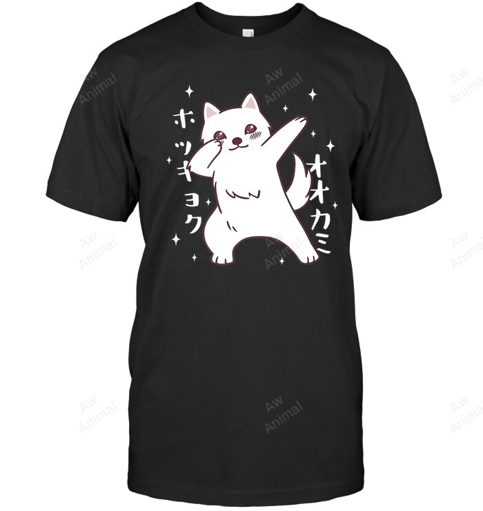 Arctic Wolf Dabbing Japanese Kawaii Cute Funny Men Tank Top V-Neck T-Shirt