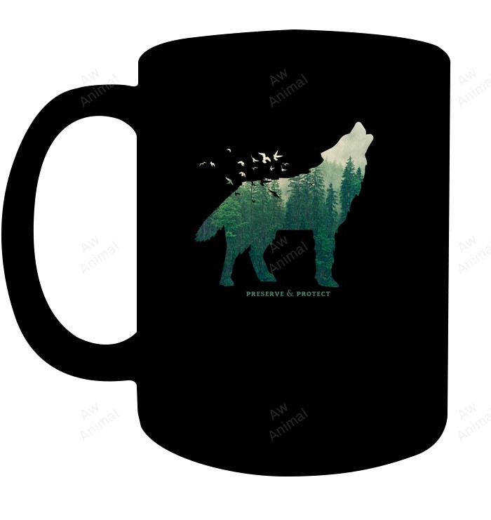 Preserve & Protect Vintage National Park Wolf Mug