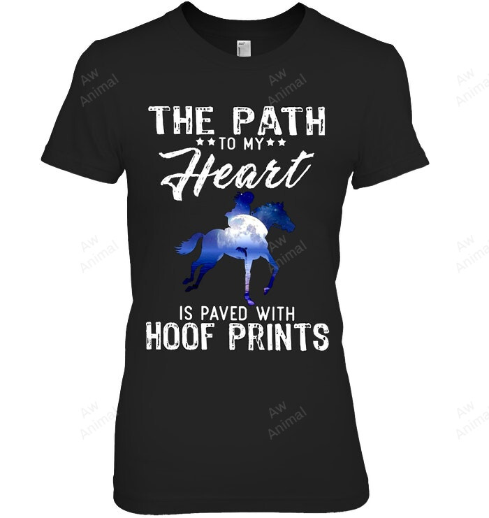 The Path To My Heart Is Paved With Hoof Prints Women Tank Top V-Neck T-Shirt