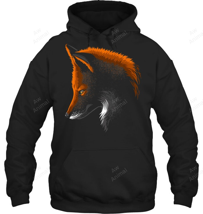 Shadow Face Fox Premium Beautiful Animal Wild Fox Sweatshirt Hoodie Long Sleeve