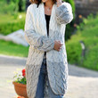 Women's Cardigan Loose Twisted Knitted Sweater Coat