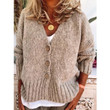 Knitwear Autumn Women's Loose-fitting Plus Size V-neck Cardigan Long Sleeve Coat