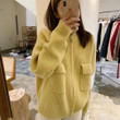 Fashion Stand Collar Knitted Cardigan For Women Winter European S Women's Clothes Fashionable Stylish Lazy Sweater