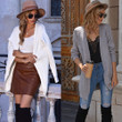 Oversized Knitted Cardigan Women 's Mid-length Large Size Sweater Trench Coat