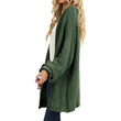Solid Color Knitted Cardigan Mid-length Sweater Women
