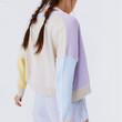 Women's Retro Contrast Color Knitted Top Lightly Mature Gentle Loose Temperament Sweater Cardigan