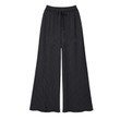Women's Plus Size Loose And Elastic Stretch Wide-leg Pants Casual Cropped Bottoms